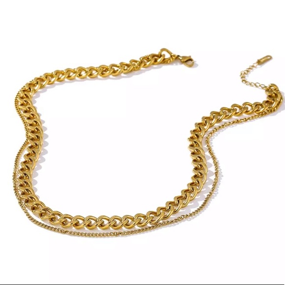 💛18K gold double layer necklace - Picture 4 of 7